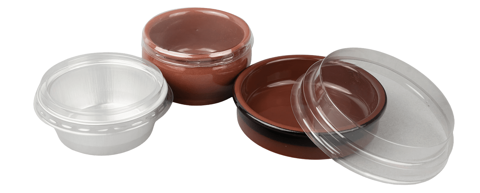 Imagen de nuestras tapaderas con sus respectivos envases